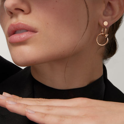 [AuraEcho]JUSTE NO DIAMOND DOUBLE EARRINGS