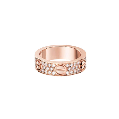 [AuraEcho]LOVE RING 5.5MM DIAMONDS PAVED