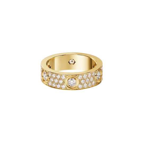 [AuraEcho]LOVE 5.5MM FULL-PAVE 6-DIAMOND RING