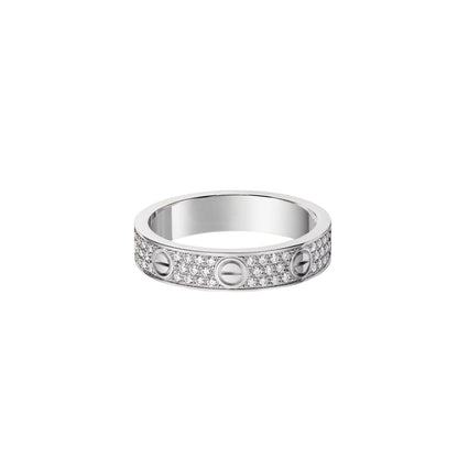 [AuraEcho]LOVE RING 4.0MM DIAMOND PAVED
