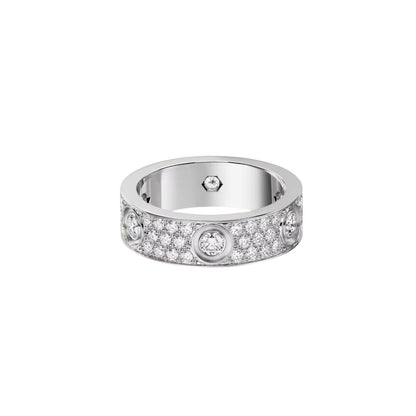 [AuraEcho]LOVE 5.5MM FULL-PAVE 6-DIAMOND RING