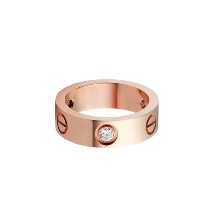 [AuraEcho]LOVE 5.5MM 3 DIAMOND RING