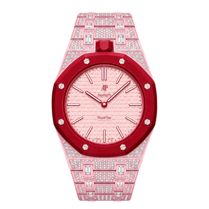 Royal Oak Pop Exclusive Bioceramic Case & Bioceramic Strap Full Diamond