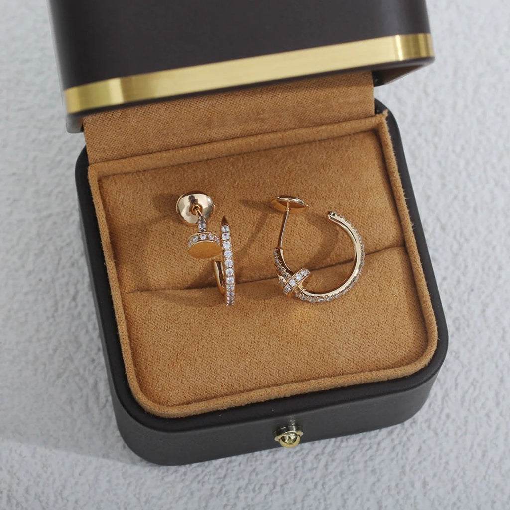 [AuraEcho]JUSTE FULL DIAMOND SMALL EARRINGS