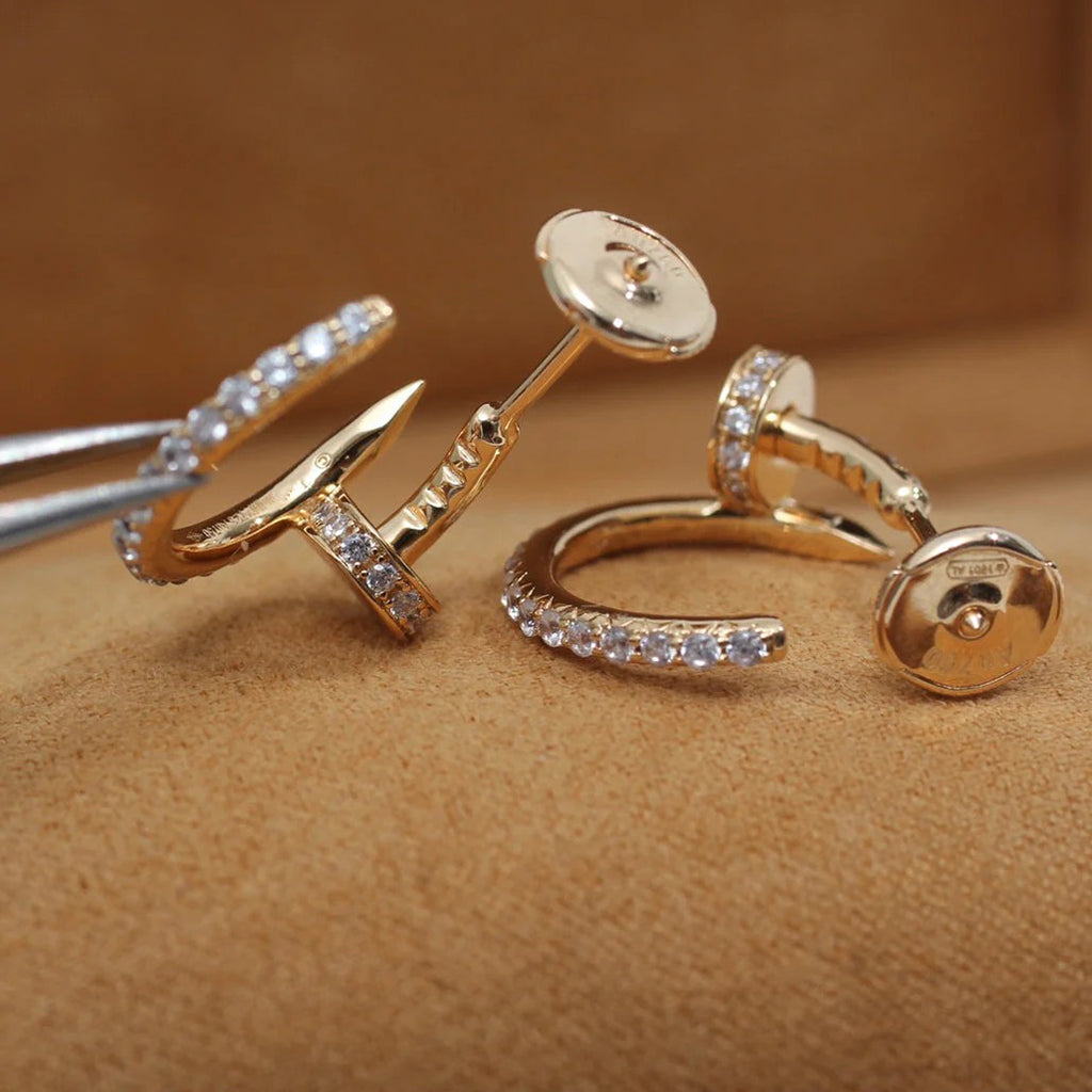 [AuraEcho]JUSTE FULL DIAMOND SMALL EARRINGS