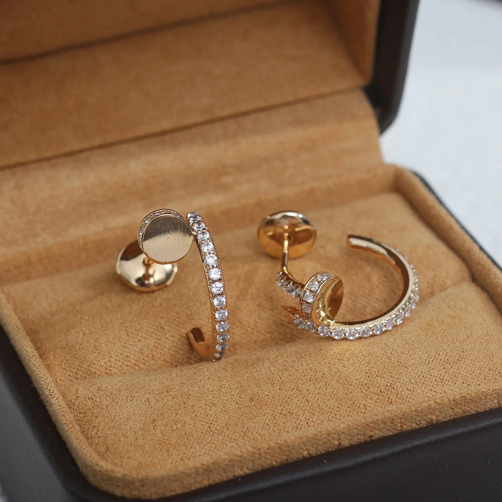 [AuraEcho]JUSTE FULL DIAMOND SMALL EARRINGS