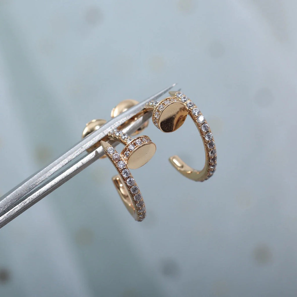 [AuraEcho]JUSTE FULL DIAMOND SMALL EARRINGS