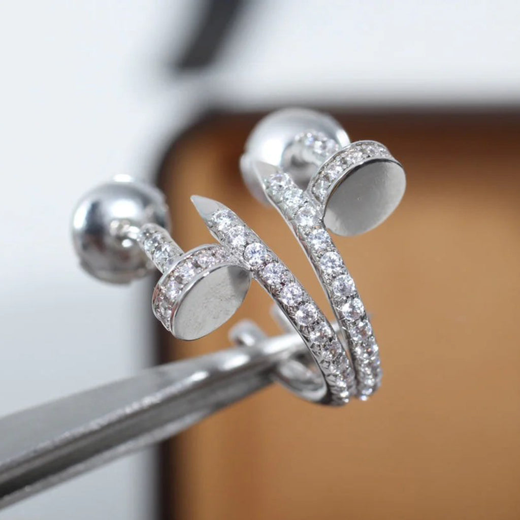[AuraEcho]JUSTE FULL DIAMOND SMALL EARRINGS
