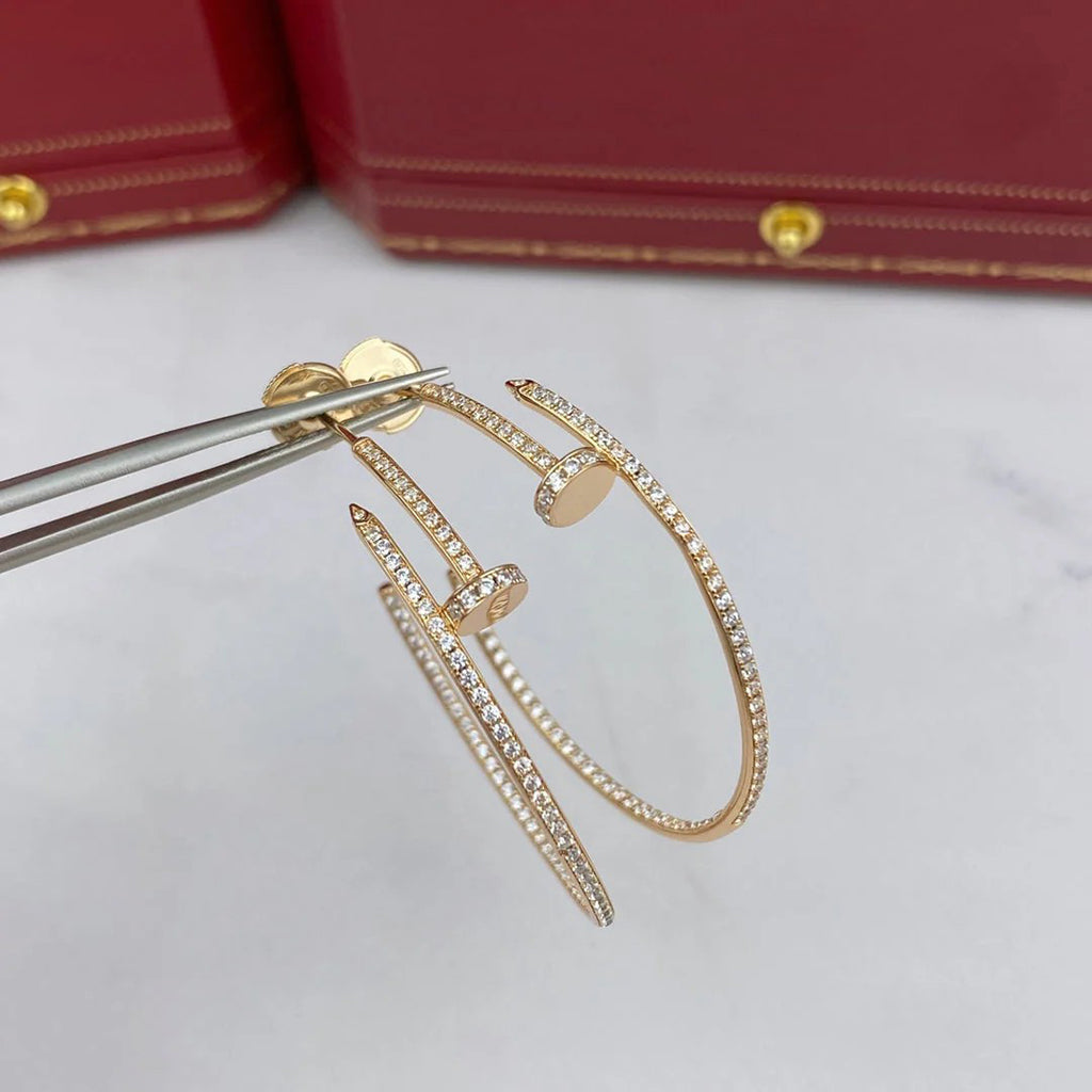 [AuraEcho]JUSTE FULL DIAMOND LARGE EARRINGS