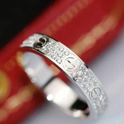 [AuraEcho]LOVE RING 4.0MM DIAMOND PAVED