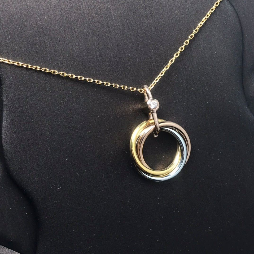 [AuraEcho]TRINITY  NECKLACE 1 DIAMOND