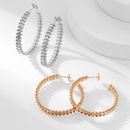 [AuraEcho]CLASH HOOP LARGE EARRINGS
