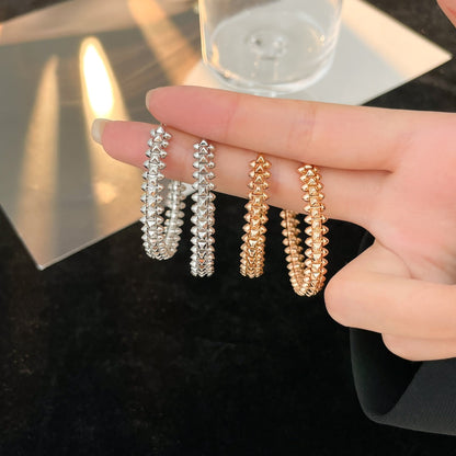[AuraEcho]CLASH HOOP LARGE EARRINGS