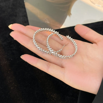 [AuraEcho]CLASH HOOP LARGE EARRINGS