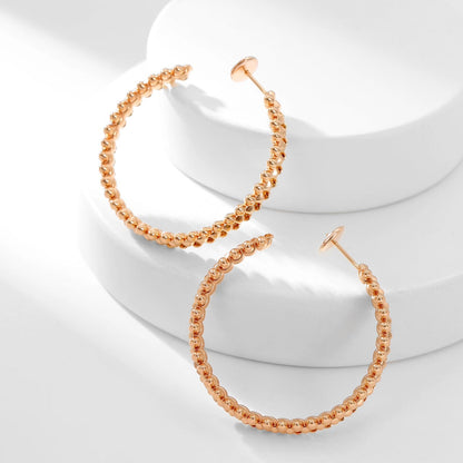 [AuraEcho]CLASH HOOP LARGE EARRINGS