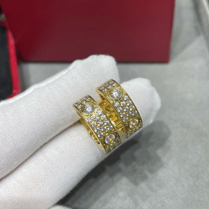 [AuraEcho]LOVE 5.5MM DIAMOND PAVED EARRINGS