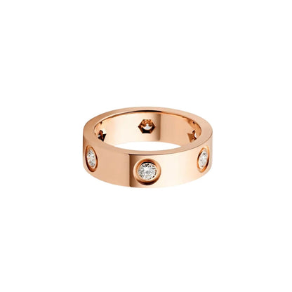 [AuraEcho]LOVE 5.5MM 6 DIAMOND RING