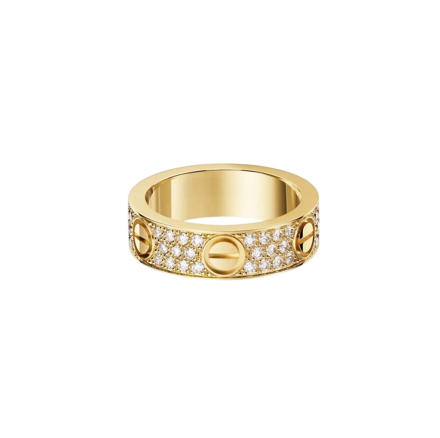 [AuraEcho]LOVE RING 5.5MM DIAMONDS PAVED
