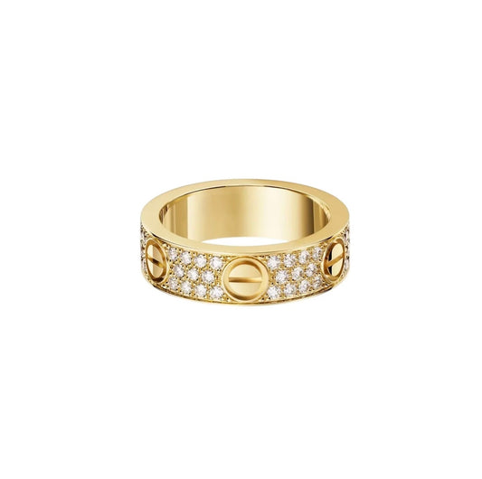 [AuraEcho]LOVE RING 5.5MM DIAMONDS PAVED