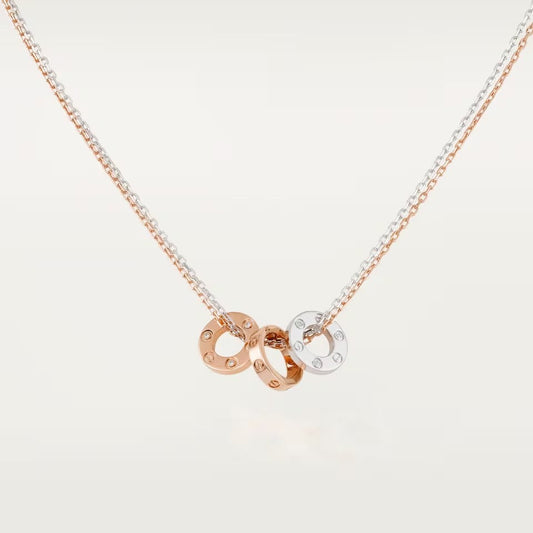 [AuraEcho]LOVE 6 DIAMOND PENDANT NECKLACE