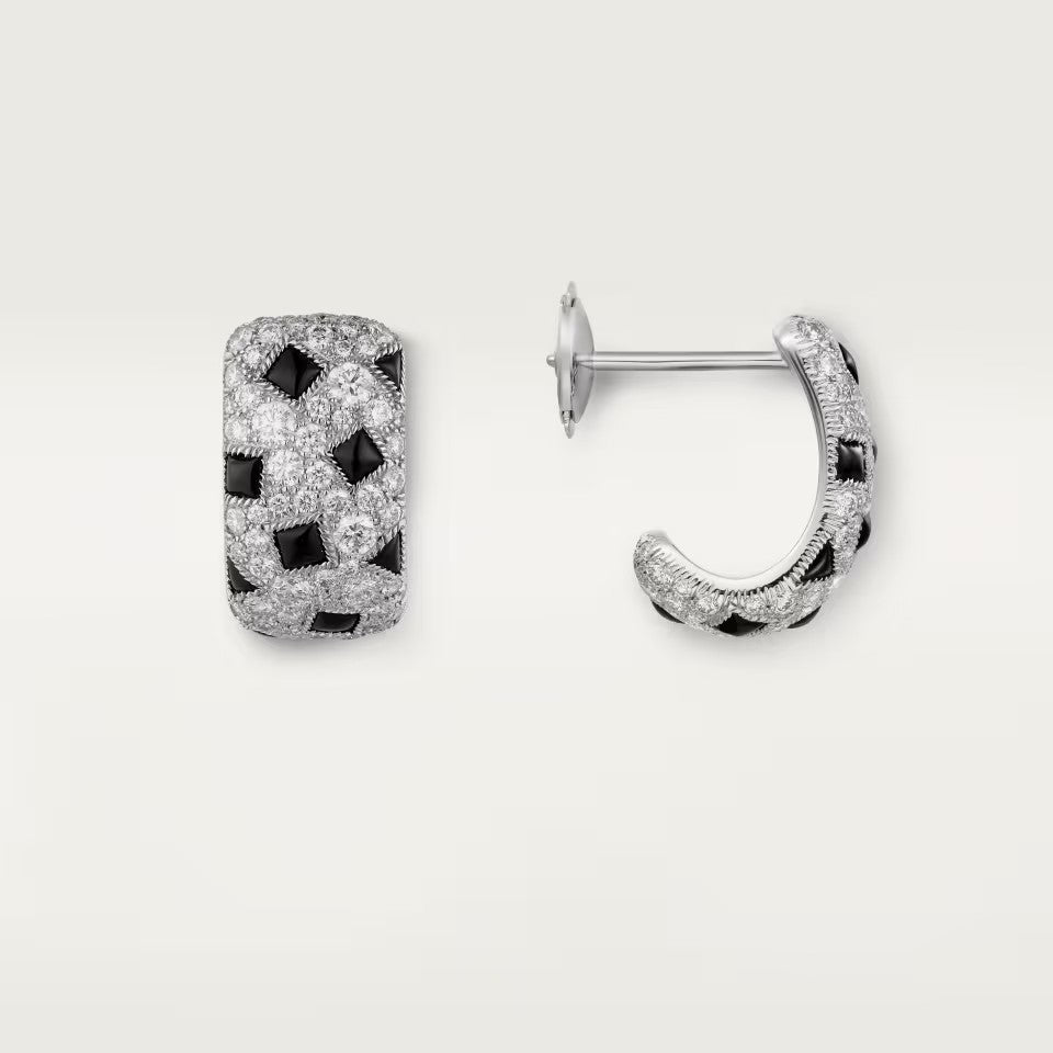 [AuraEcho]PANTHERE MINI FULL DIAMOND EARRINGS