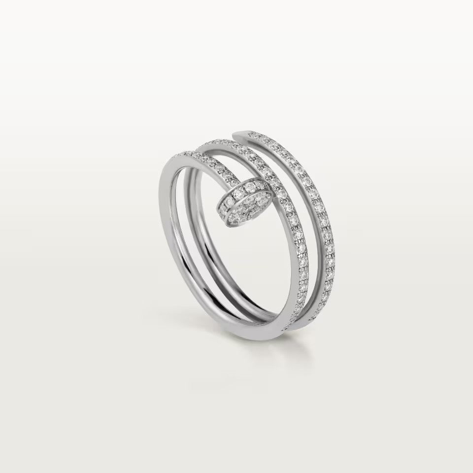 [AuraEcho]JUSTE RING 4.8MM FULL DIAMOND