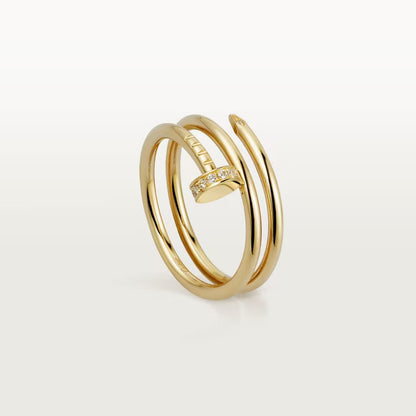 [AuraEcho]JUSTE RING 4.8MM HALF DIAMOND