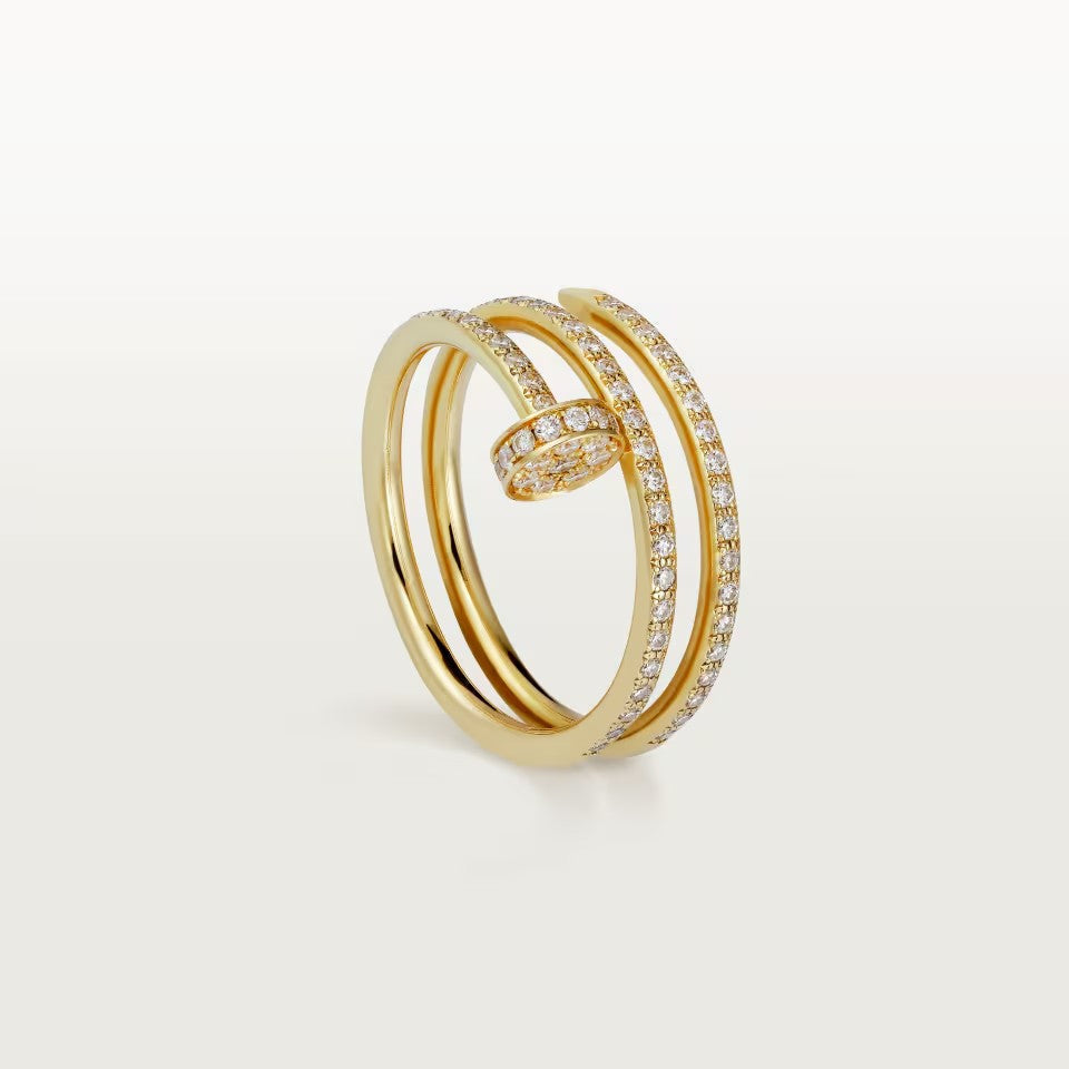[AuraEcho]JUSTE RING 4.8MM FULL DIAMOND