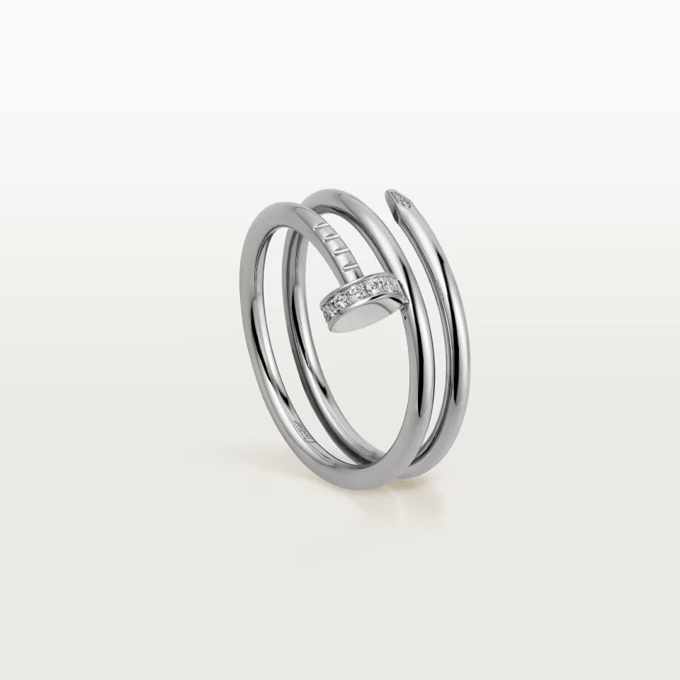 [AuraEcho]JUSTE RING 4.8MM HALF DIAMOND