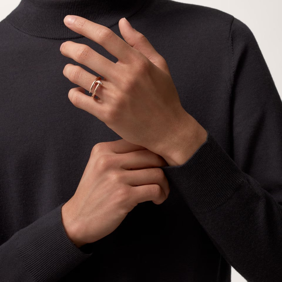 [AuraEcho]JUSTE RING 2.6MM HALF DIAMOND