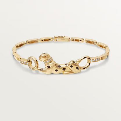 [AuraEcho]PANTHERE HALF DIAMOND ON CHAIN BRACELET