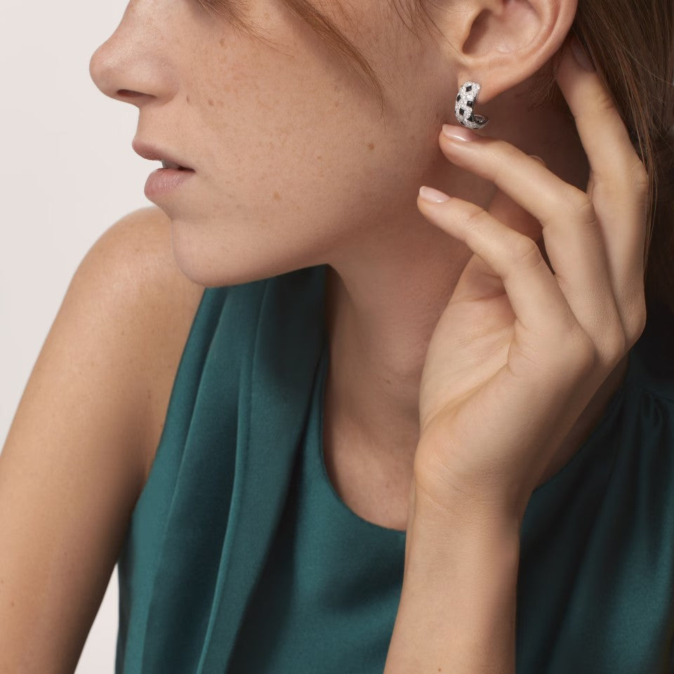 [AuraEcho]PANTHERE MINI FULL DIAMOND EARRINGS
