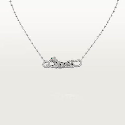 [AuraEcho]PANTHERE PAVED DIAMOND NECKLACE