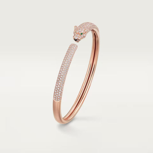 [AuraEcho]PANTHERE FULL DIAMOND OPEN BRACELET