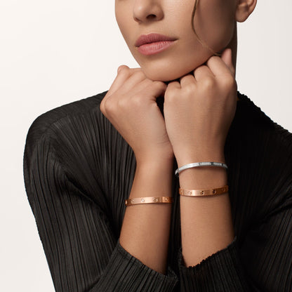 [AuraEcho]LOVE BRACELET 6.1MM BRUSHED