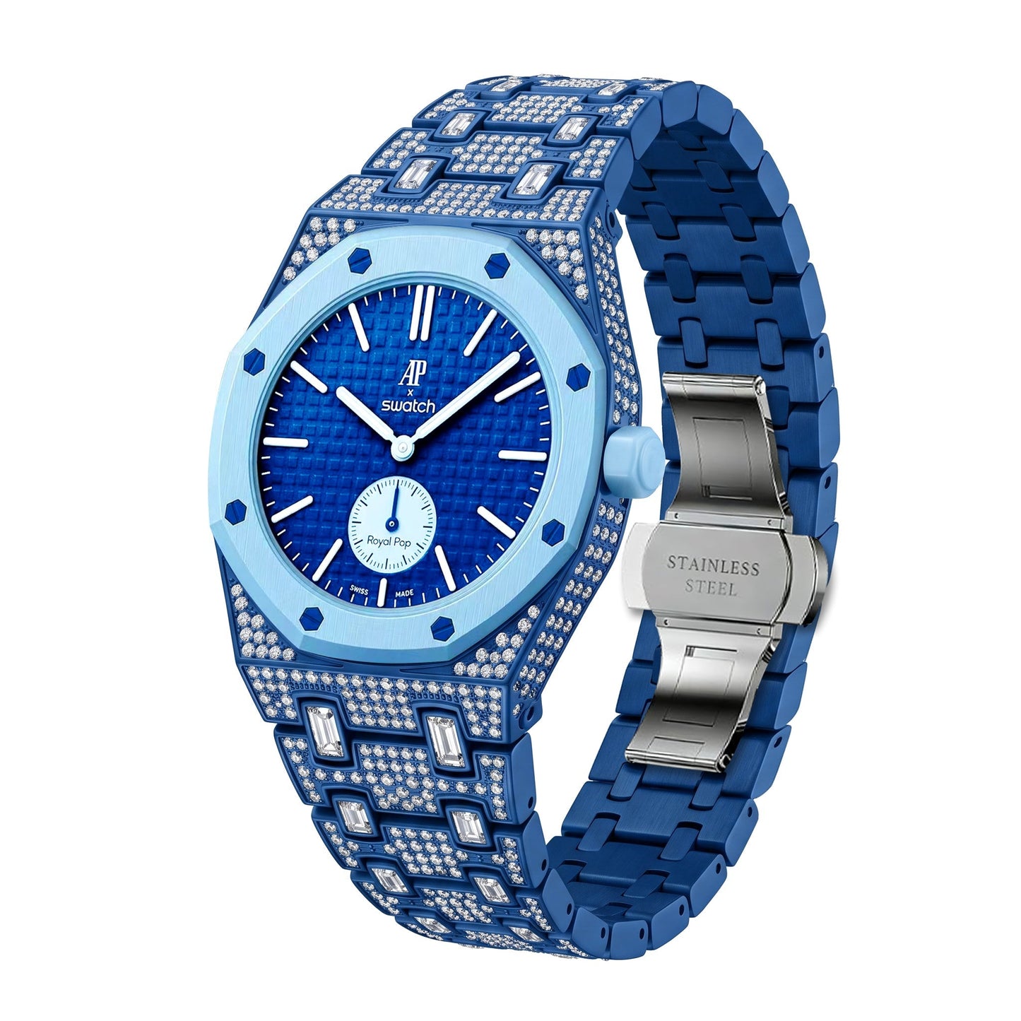 Royal Oak Pop Exclusive Bioceramic Case & Bioceramic Strap Full Diamond