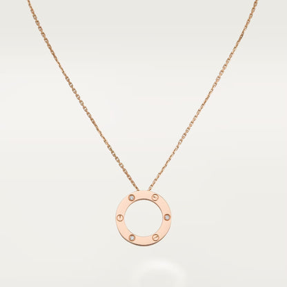 [AuraEcho]LOVE NECKLACE 16MM 3 DIAMONDS