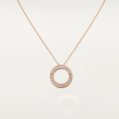 [AuraEcho]LOVE NECKLACE 16MM  FULL DIAMOND