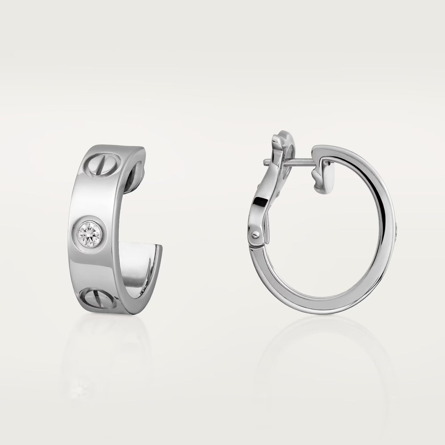 [AuraEcho]LOVE EARRINGS 5.7MM 2 DIAMONDS