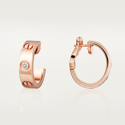 [AuraEcho]LOVE EARRINGS 5.7MM 2 DIAMONDS