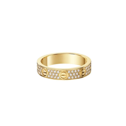 [AuraEcho]LOVE RING 4.0MM DIAMOND PAVED