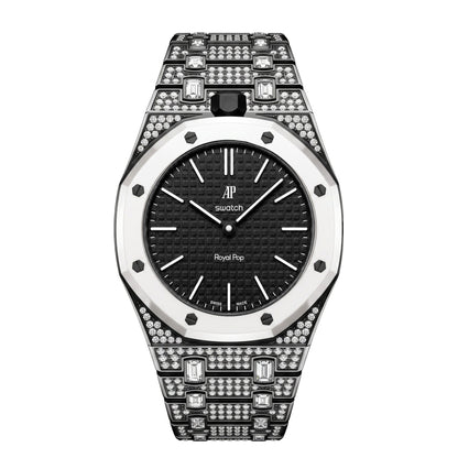 Royal Oak Pop Exclusive Bioceramic Case & Bioceramic Strap Full Diamond