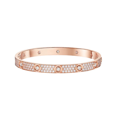 [AuraEcho]LOVE BRACELET 6.1MM DIAMOND-PAVED 10 BIG DIAMONDS