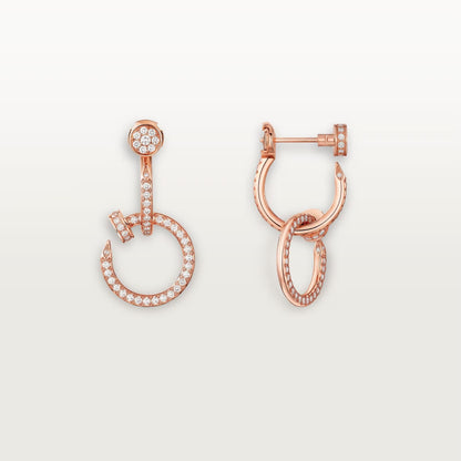 [AuraEcho]JUSTE FULL DIAMOND DOUBLE EARRINGS