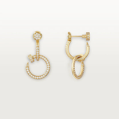 [AuraEcho]JUSTE FULL DIAMOND DOUBLE EARRINGS