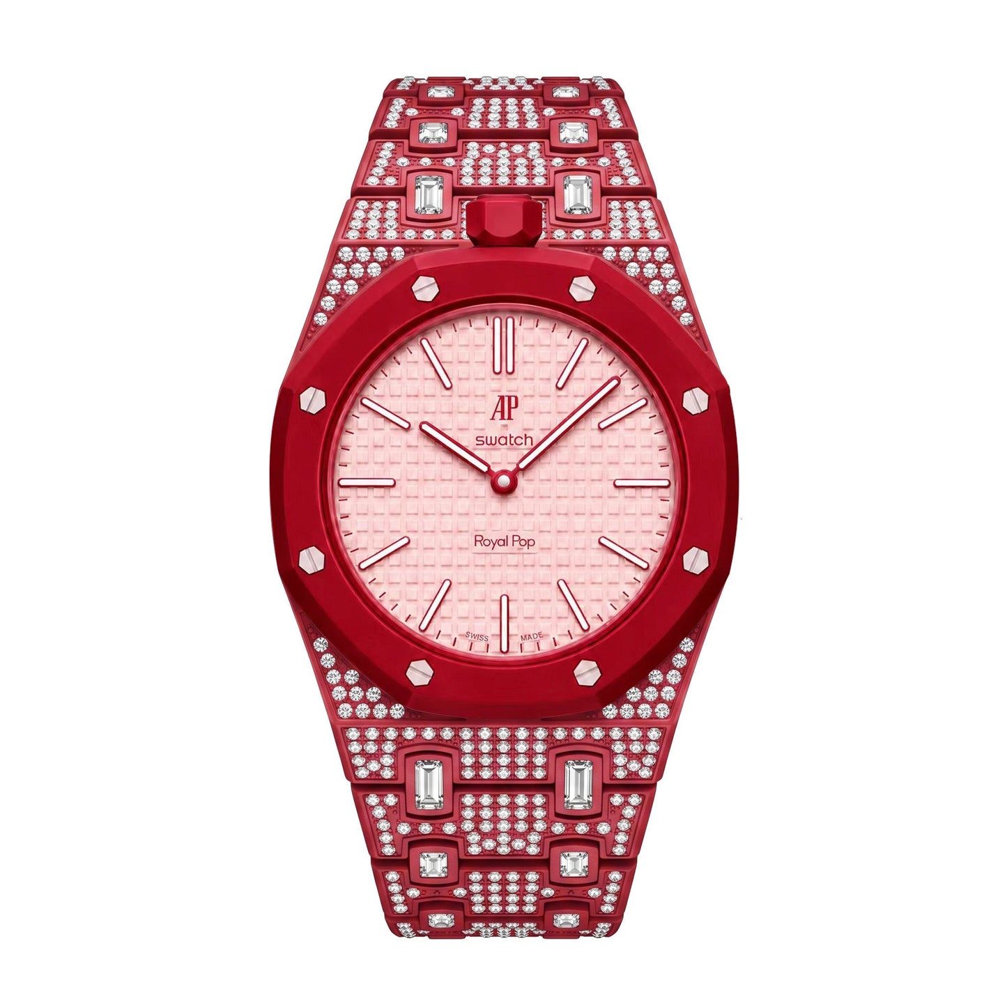 Royal Oak Pop Exclusive Bioceramic Case & Bioceramic Strap Full Diamond