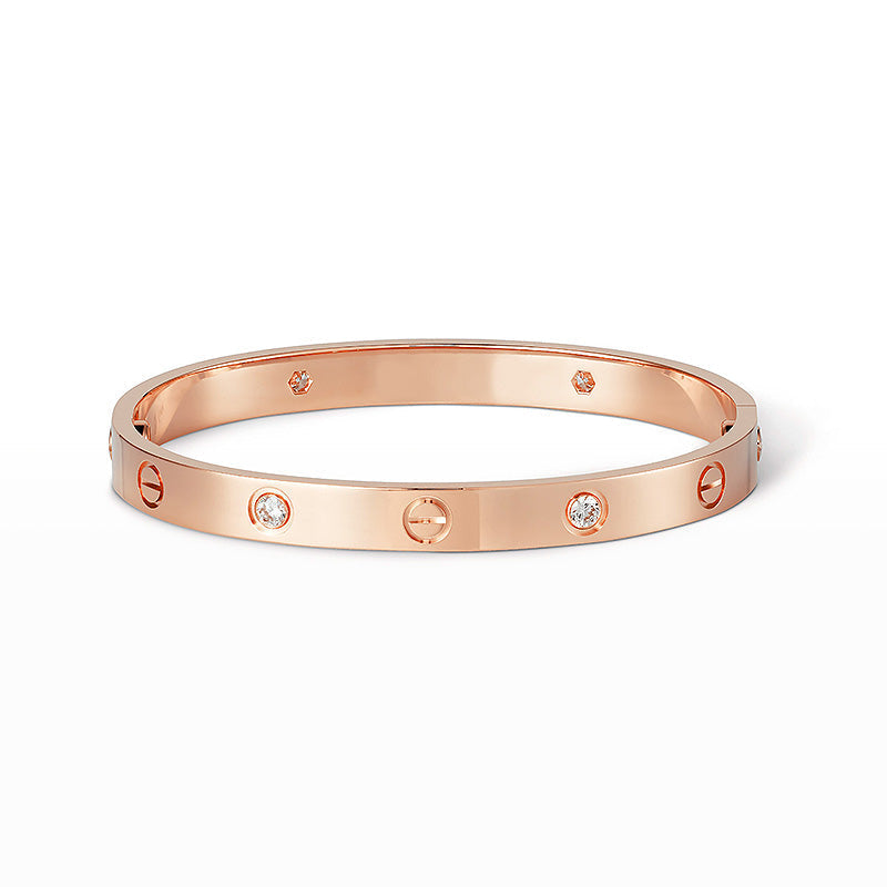 [AuraEcho]LOVE BRACELET 6.1MM 4 DIAMONDS
