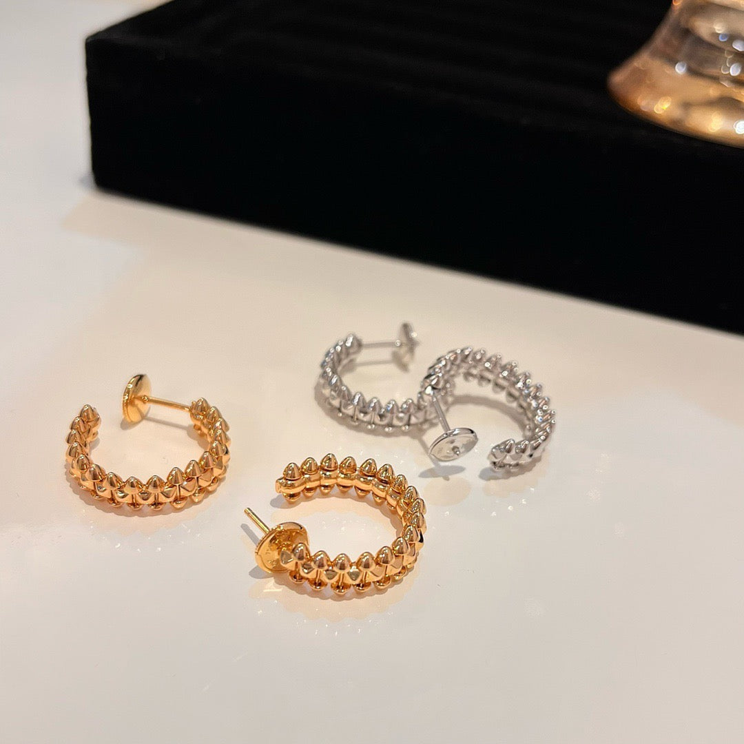 [AuraEcho]CLASH SMALL HOOP EARRINGS