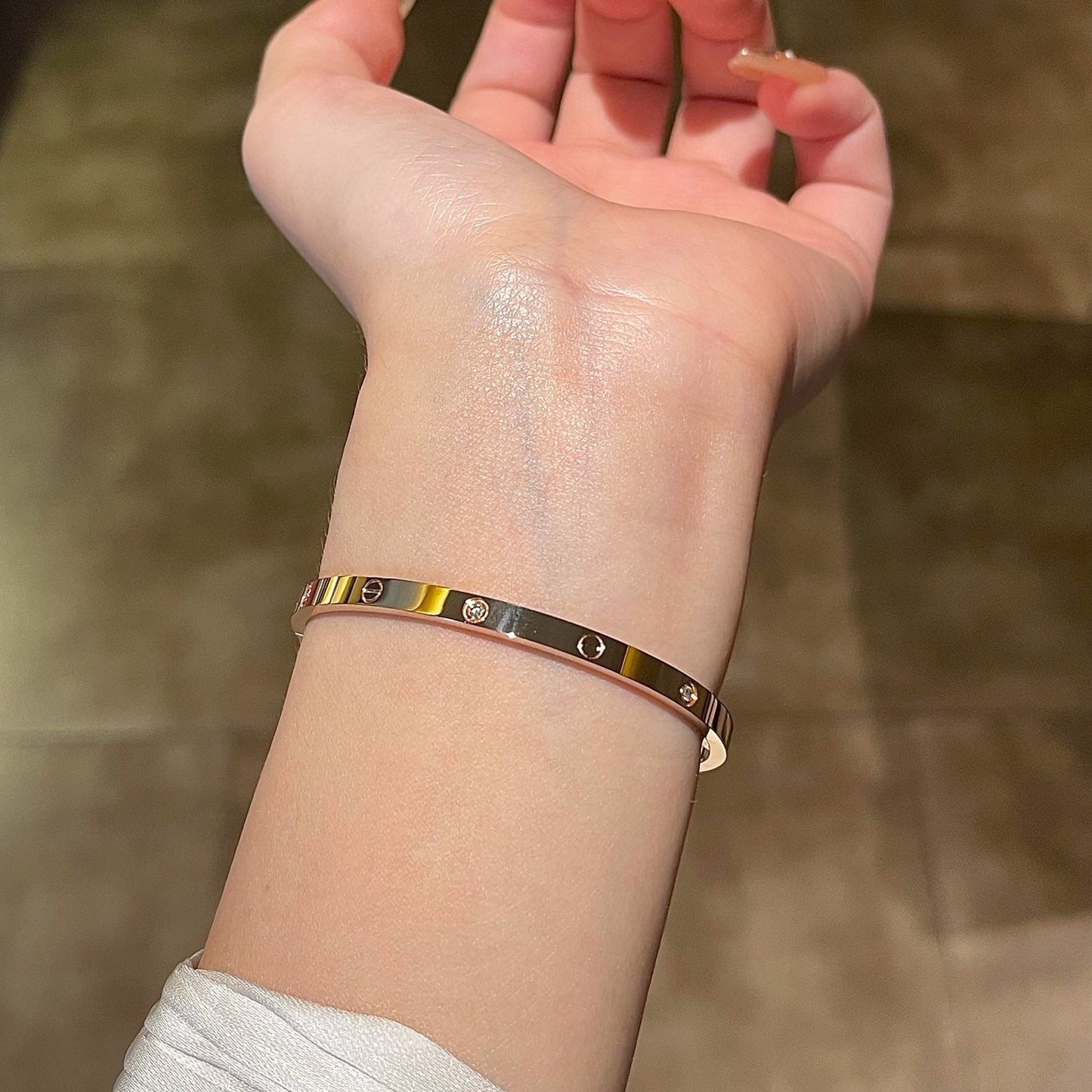 [AuraEcho]LOVE BRACELET 3.65MM 6 DIAMONDS
