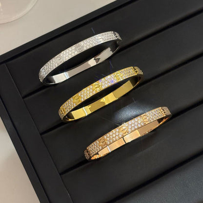 [AuraEcho]LOVE BRACELET 6.1MM DIAMOND-PAVED